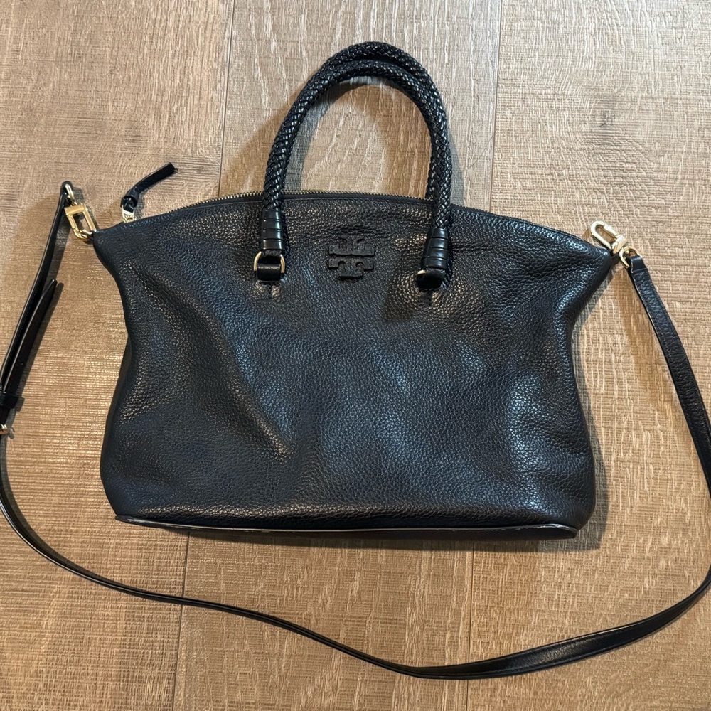 Tory Burch Taylor Black Leather Shoulder Bag